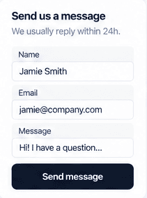 Contact message form
